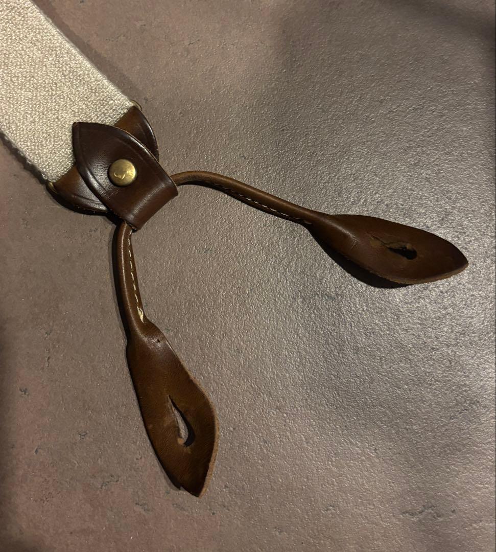 ナイジェルケーボン　レザーサスペンダー