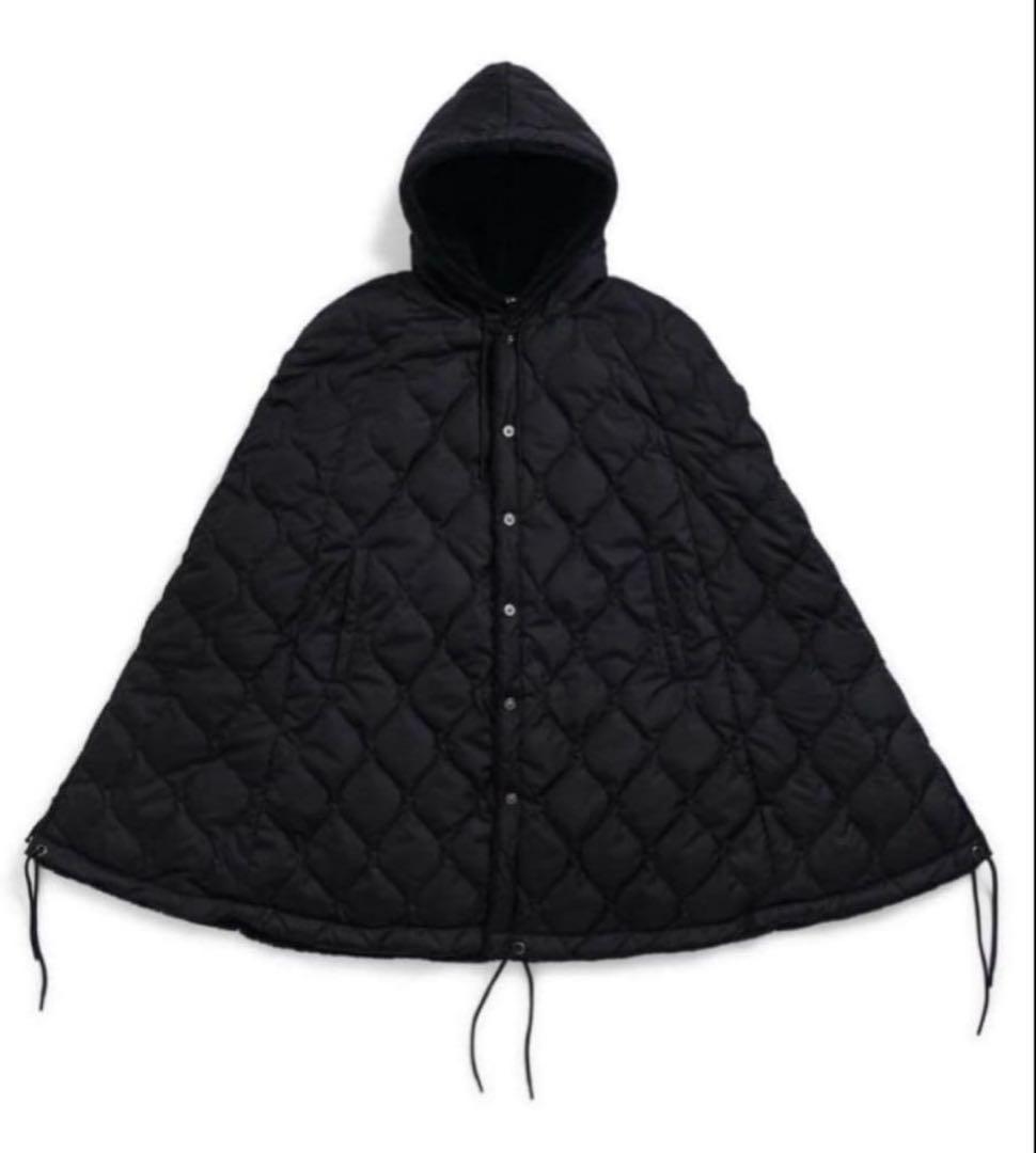 【美品】TAION ミリタリーダウンケープ　ブラック黒