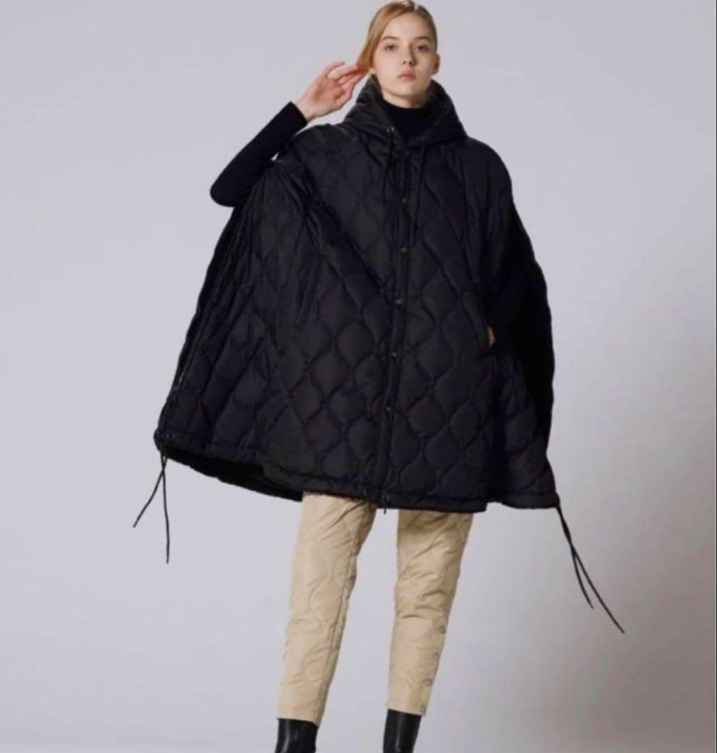 【美品】TAION ミリタリーダウンケープ　ブラック黒