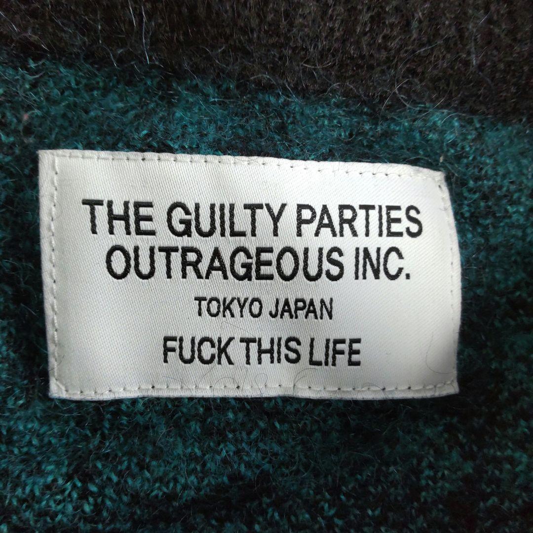 【モヘヤ】ワコマリア♧チェックニット　ウール　日本製　ルード　M 良カラー　美品