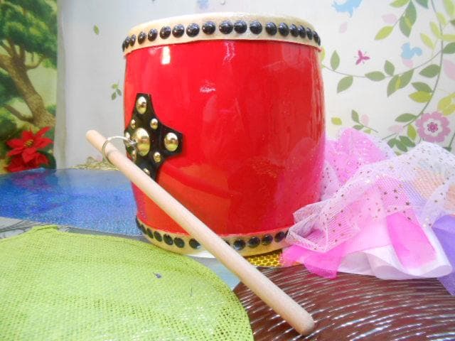 新品未使用(送料無料)小児向け11.000円エイサー大太鼓18cm 撥サージ付き