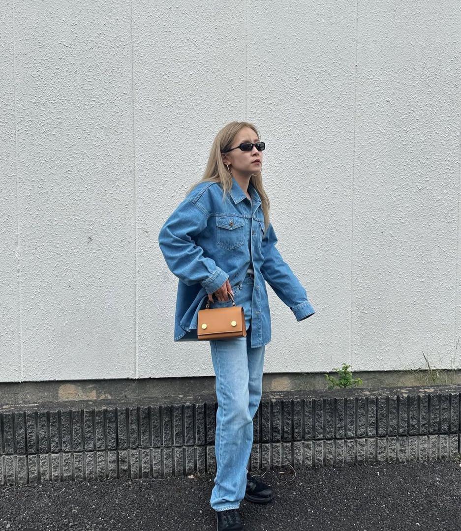 新品　GaJess シャツジャケットライトブルー M