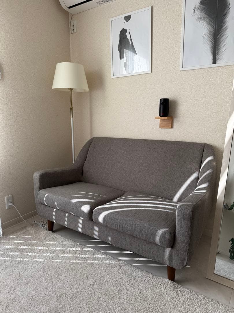 NOCE HY2691 二人掛けソファ ダークグレー