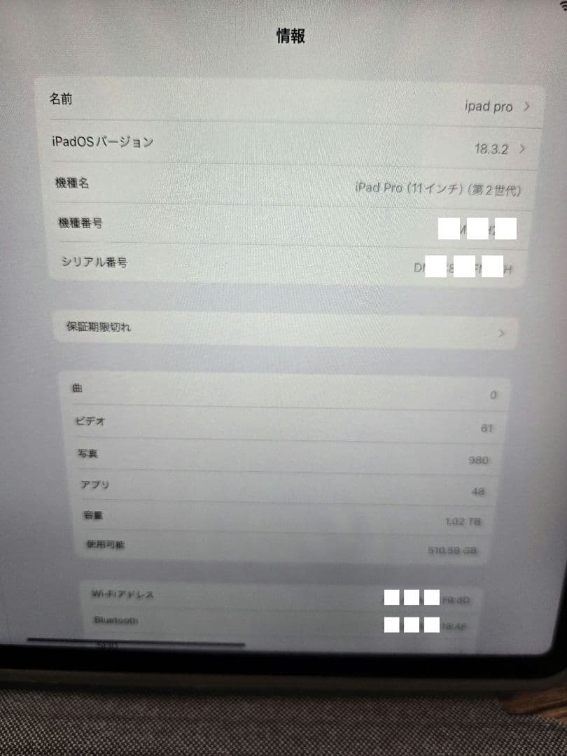 iPad Pro 11㌅ 1TB M1 Wi-Fiモデル 第2世代 +α