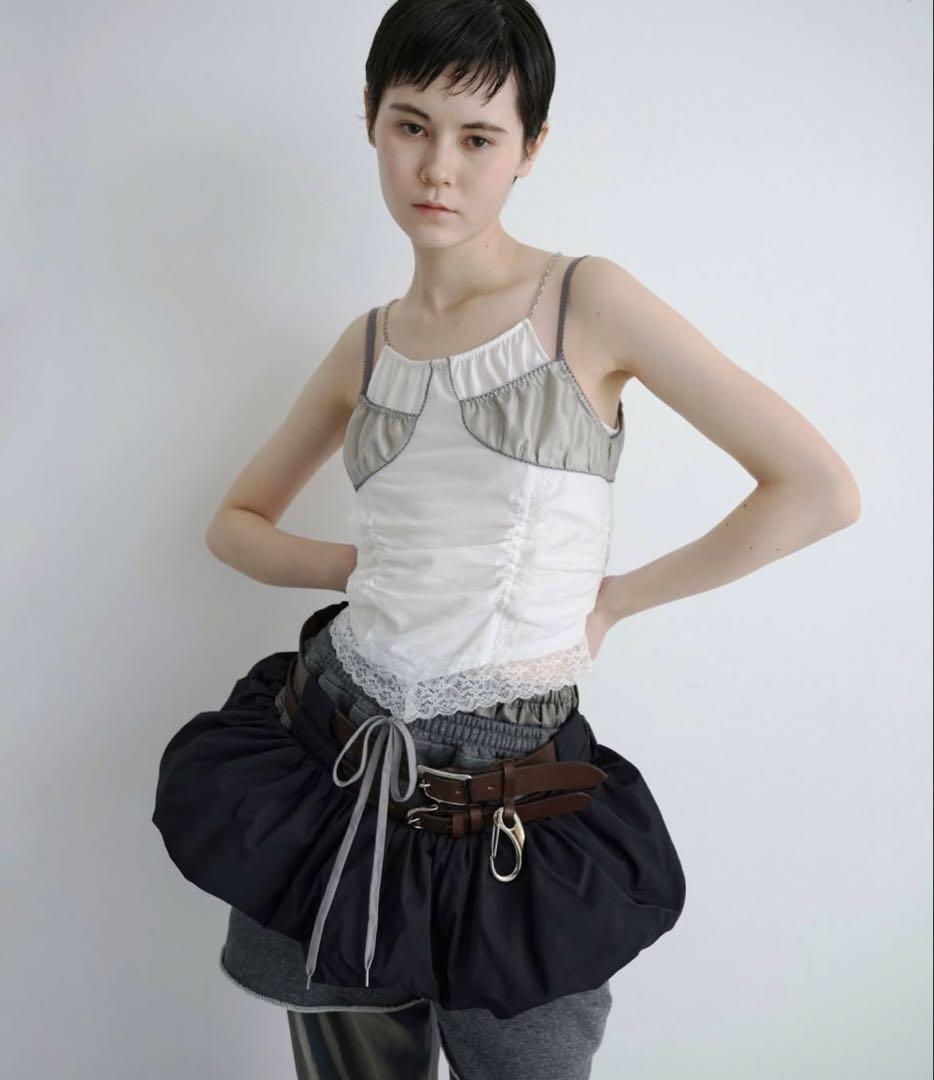 スカート litmus herpraha Balloon mini skirt belt