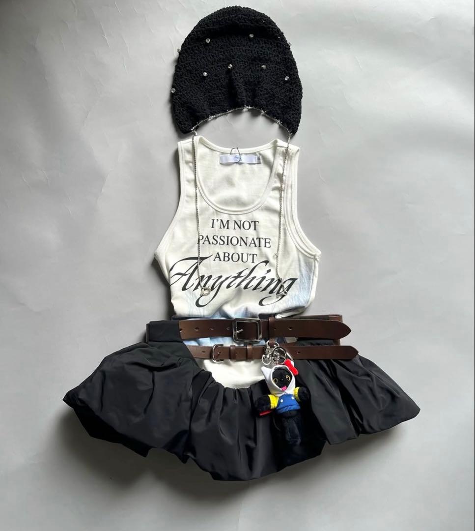 スカート litmus herpraha Balloon mini skirt belt