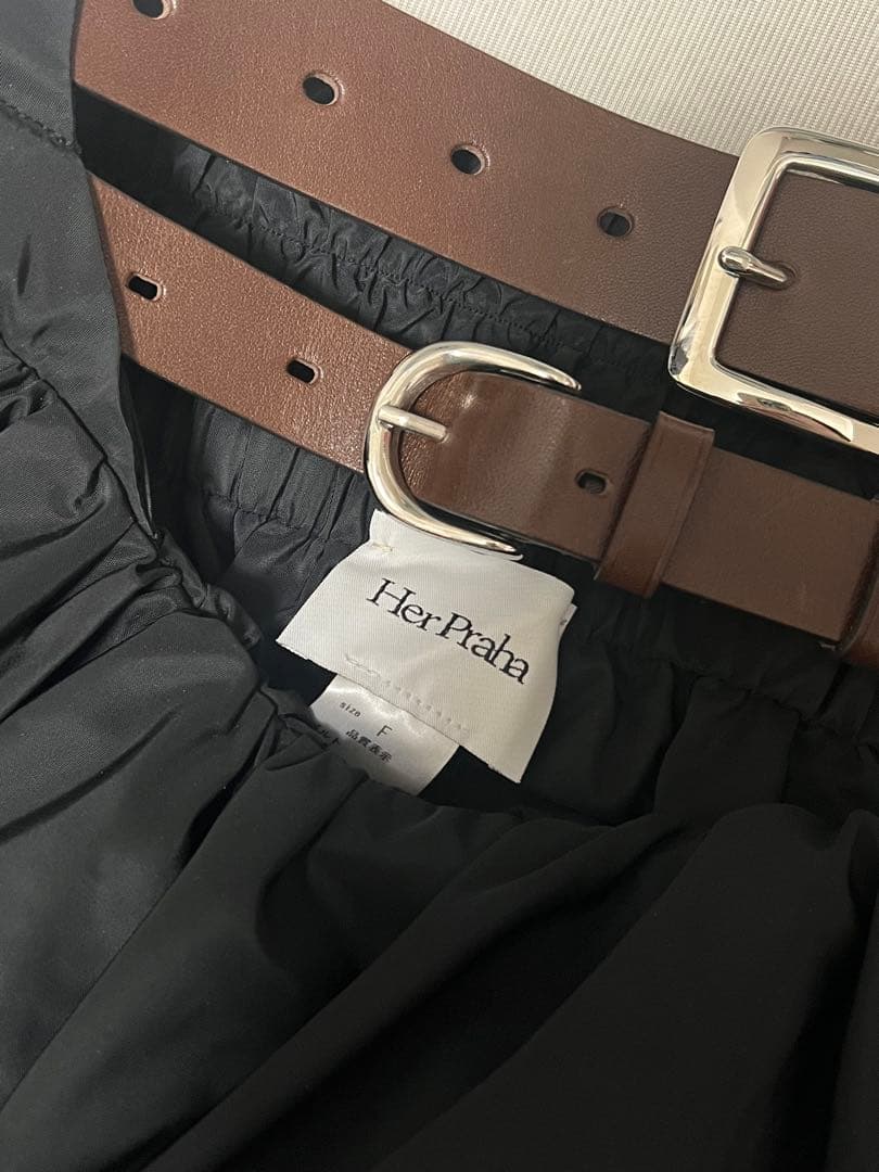 スカート litmus herpraha Balloon mini skirt belt