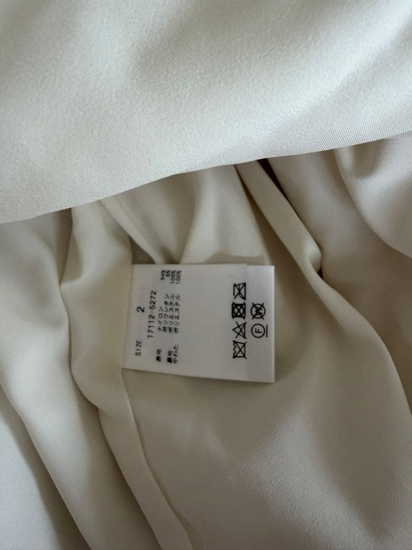 CLANE ホワイト 半袖 パフスリーブワンピース