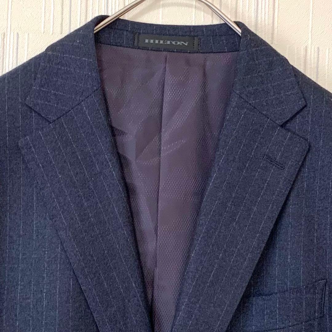 HILTON COLOMBO スーパー130'S セットアップ スーツ 上下　紺