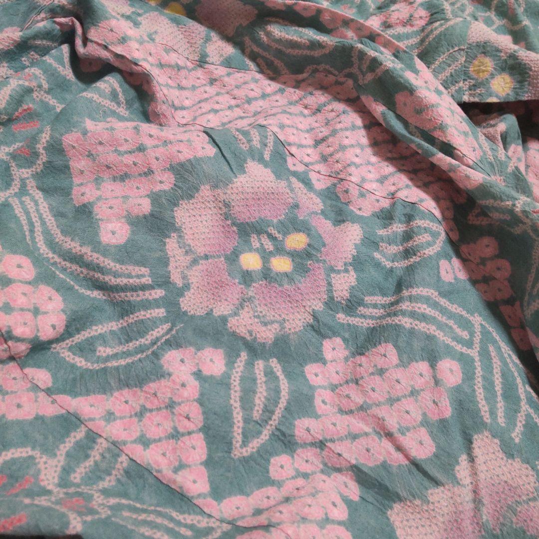 しぼりの浴衣・麻の帯セット