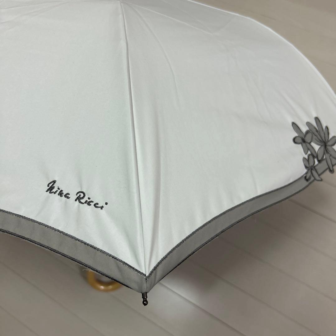 ☆ニナリッチ☆日傘 折り畳み　サマーシールド　ホワイト　新品
