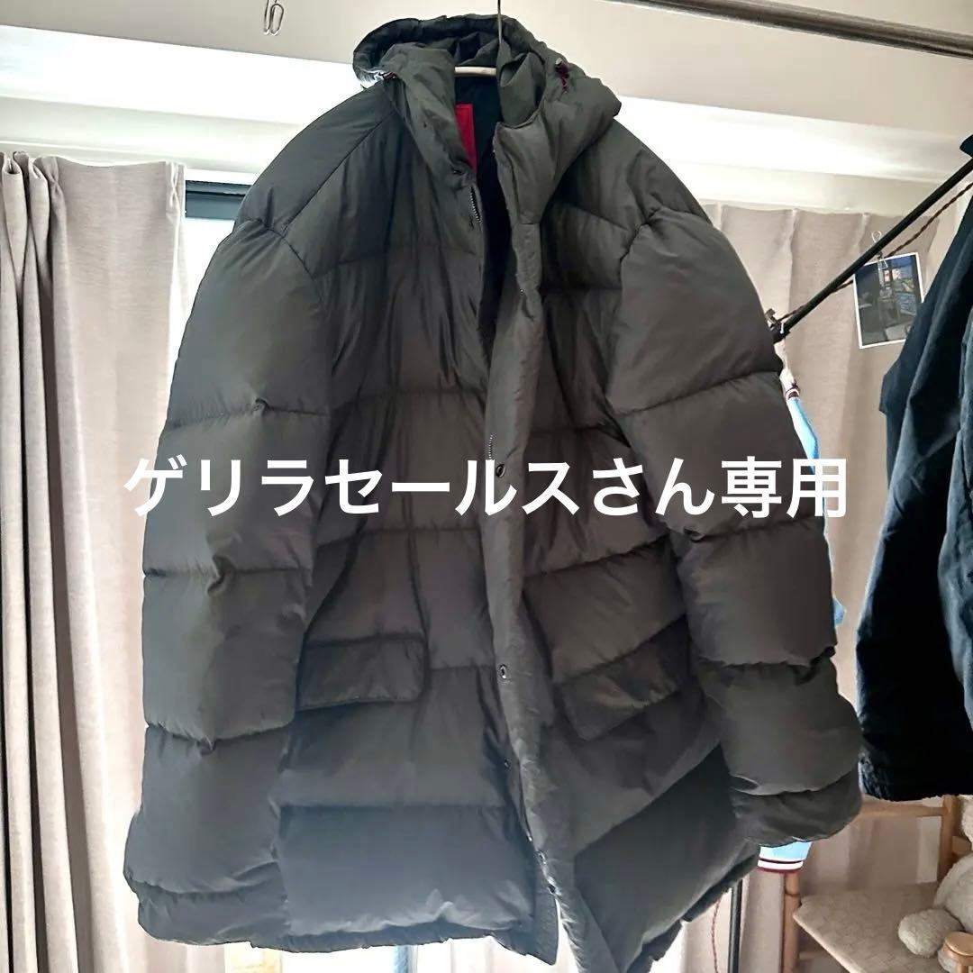 ISAIA フード付きグレー ダウンジャケット