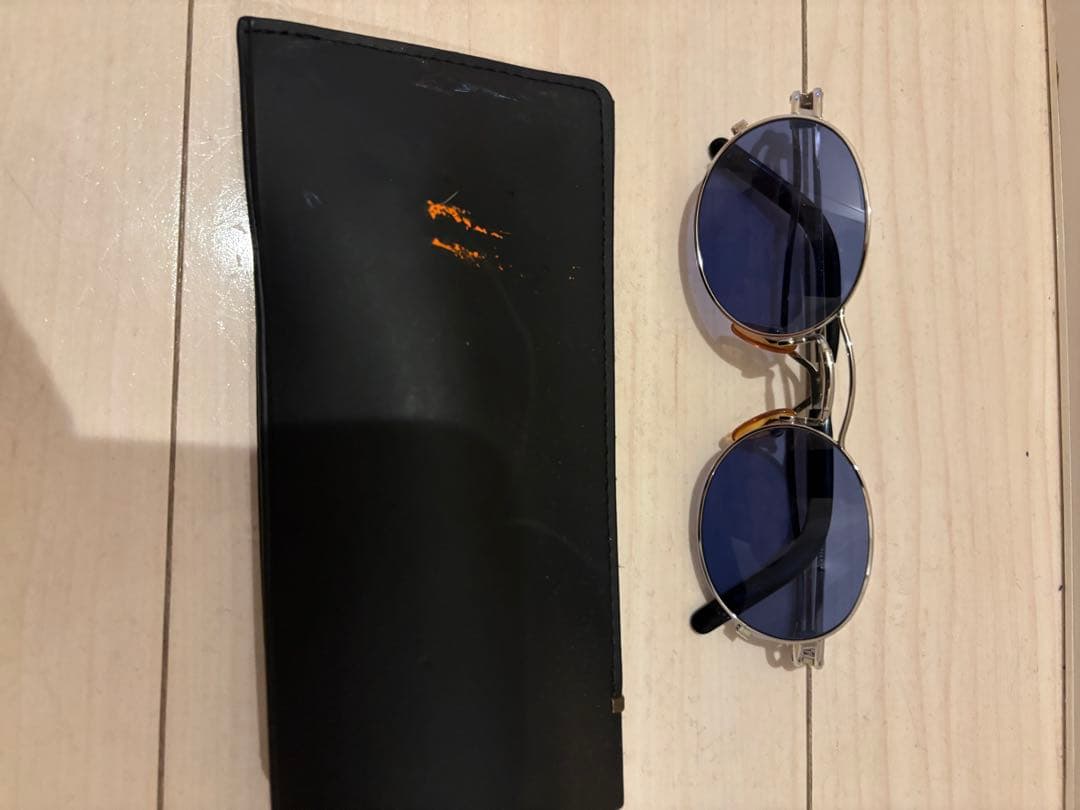 シルバーオーバル型ブルーレンズサングラスジャンポールゴルチェ56-3173