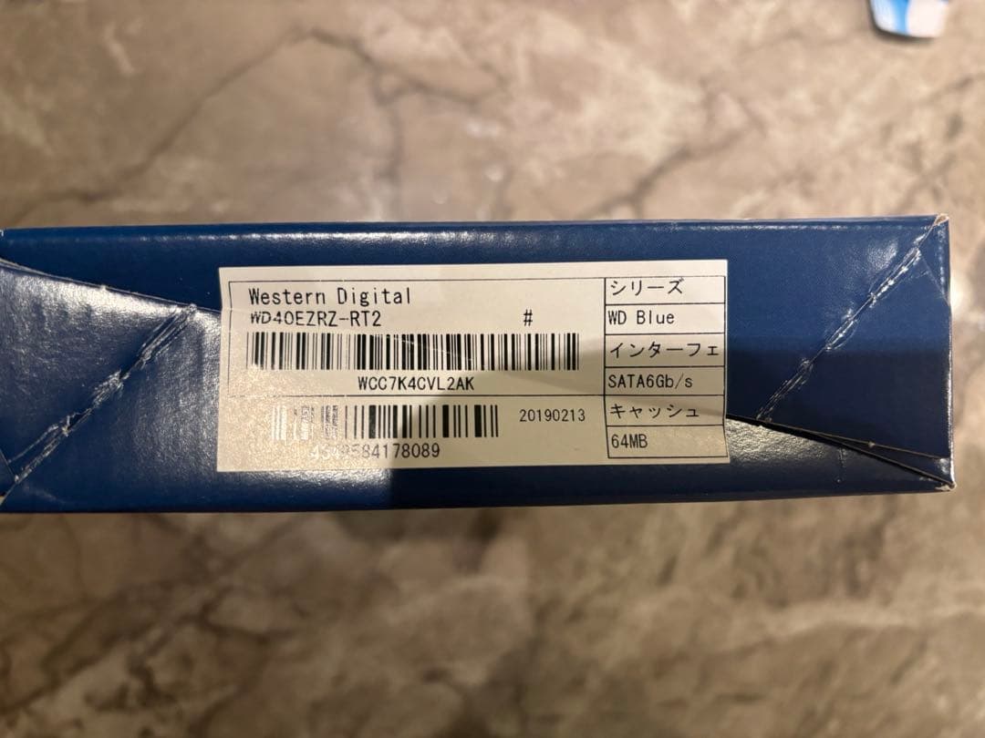 内蔵型ハードディスクドライブ Western Digital WD40EZRZ-RT2 4TB