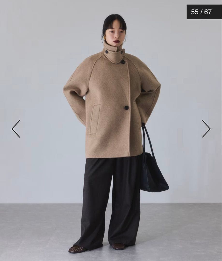 【新品未使用】アダムエロペ　ベージュ　ミドルコート