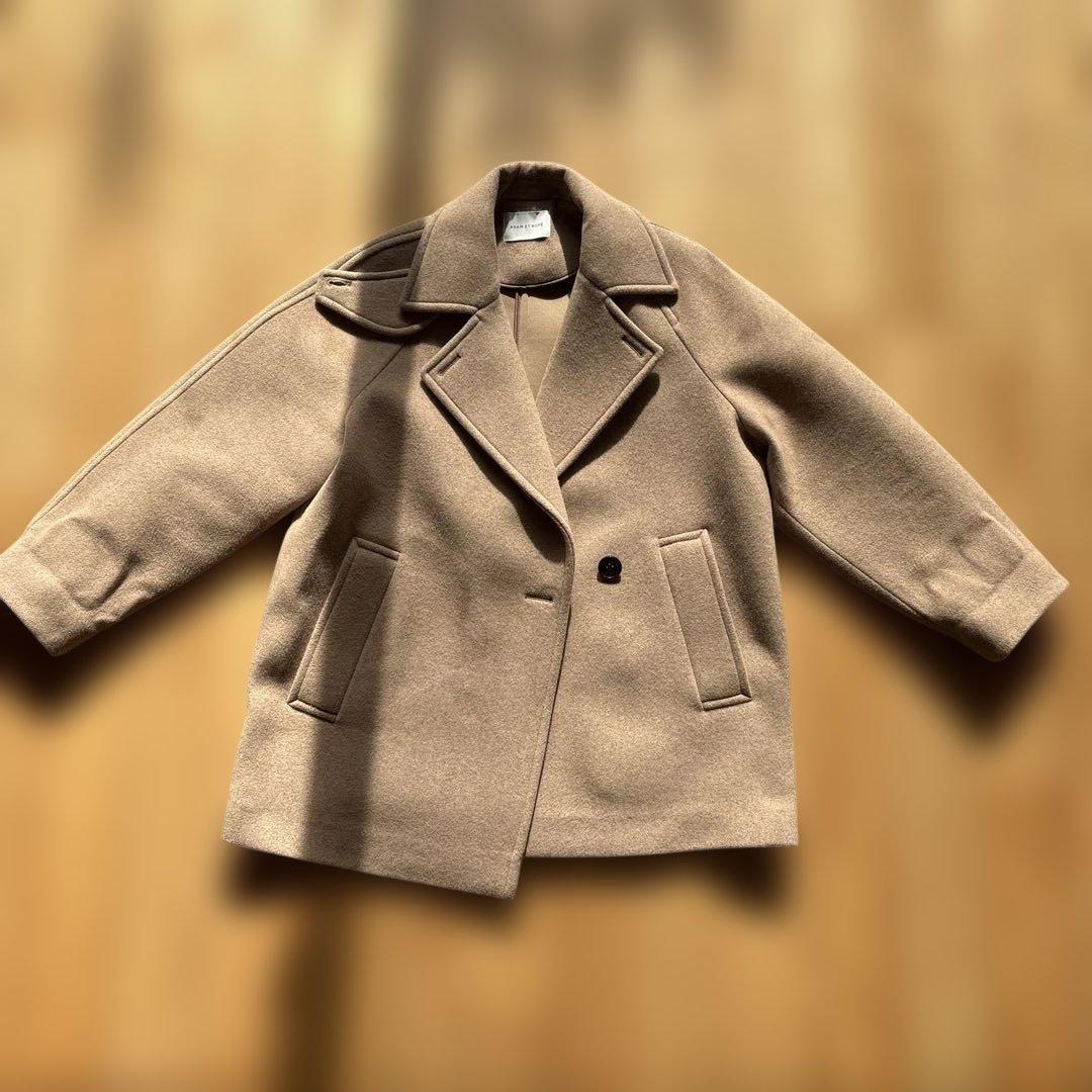 【新品未使用】アダムエロペ　ベージュ　ミドルコート