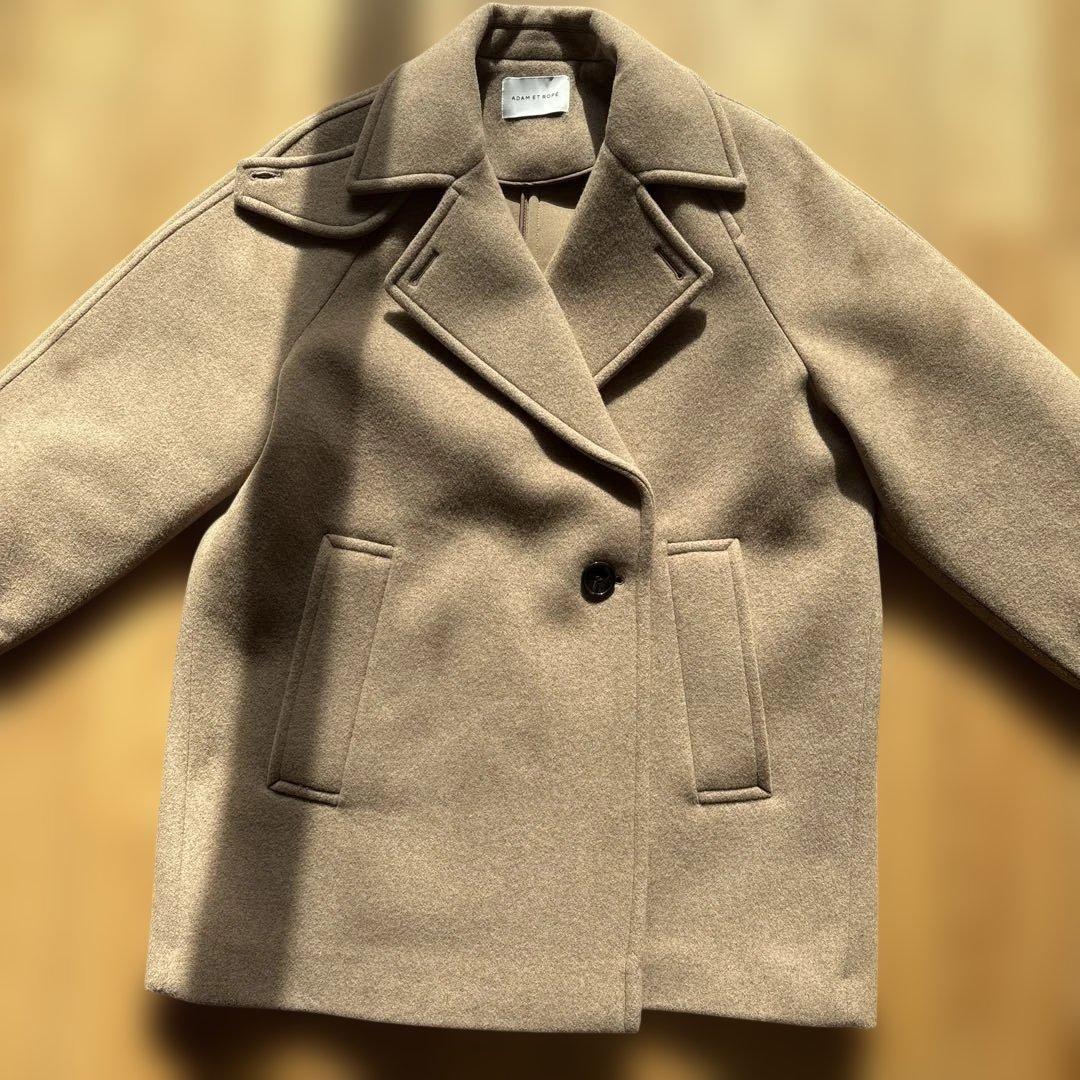 【新品未使用】アダムエロペ　ベージュ　ミドルコート