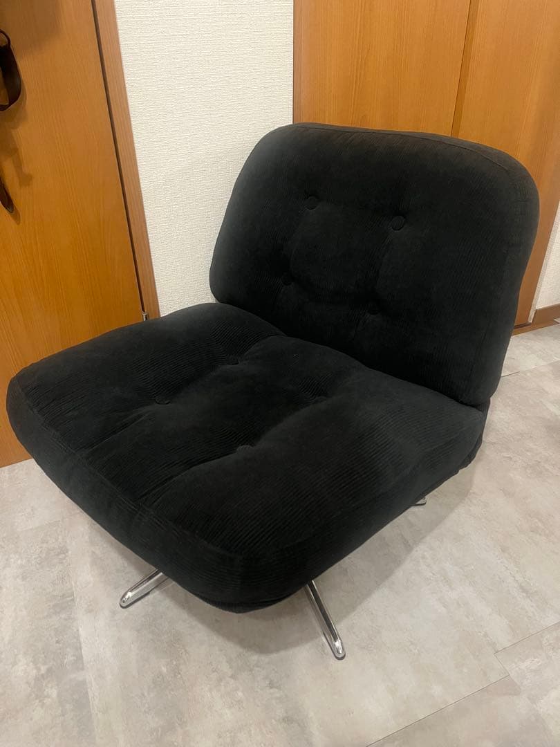 中古品　イケア　DYVLINGE 一人掛け回転パーソナルチェア ブラック