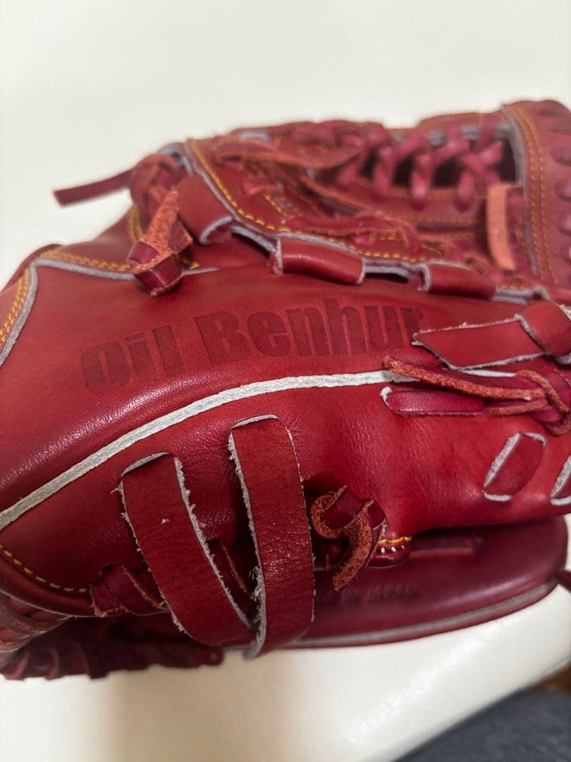 SSK 硬式 内野手用グローブ オイルベンハー赤 US BUFF LEATHER