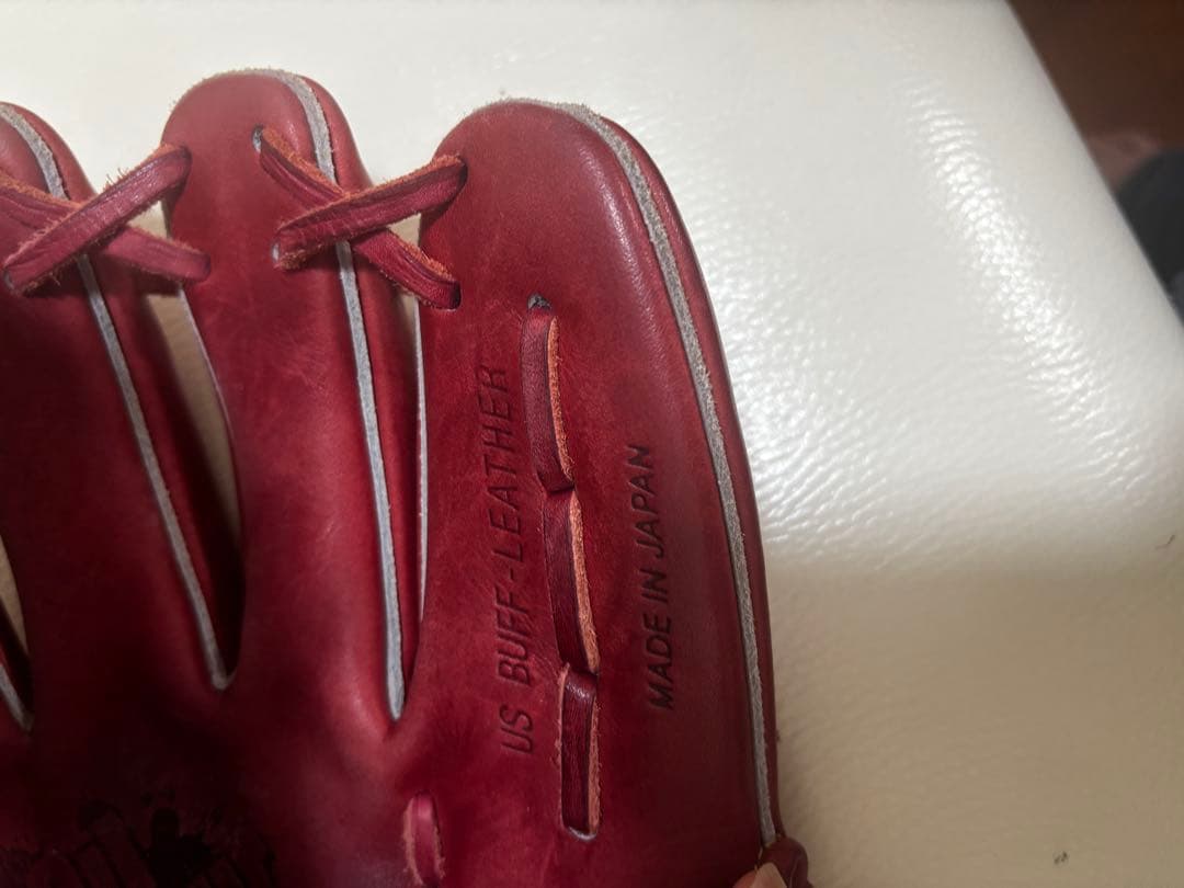 SSK 硬式 内野手用グローブ オイルベンハー赤 US BUFF LEATHER