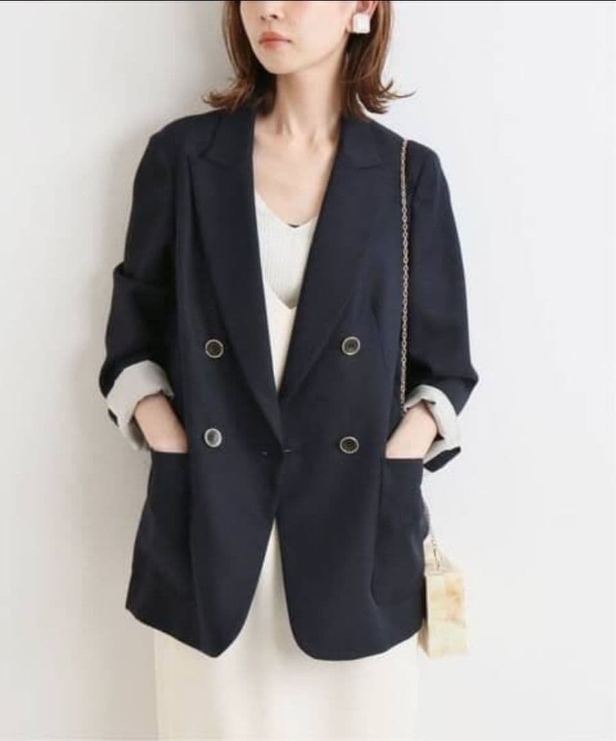 イエナ　テーラードジャケット　ネイビー
