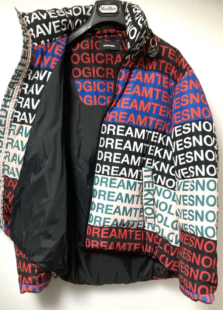 フ*ト様 DIESEL 定価約5万円 アシンメトリー カラフルダウンジャケット
