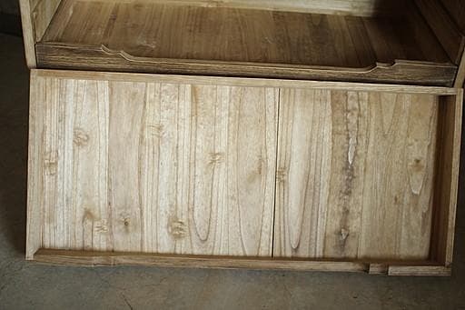 古い木製の引き出し4段　食器棚　キャビネット　古家具　古民家