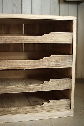 古い木製の引き出し4段　食器棚　キャビネット　古家具　古民家