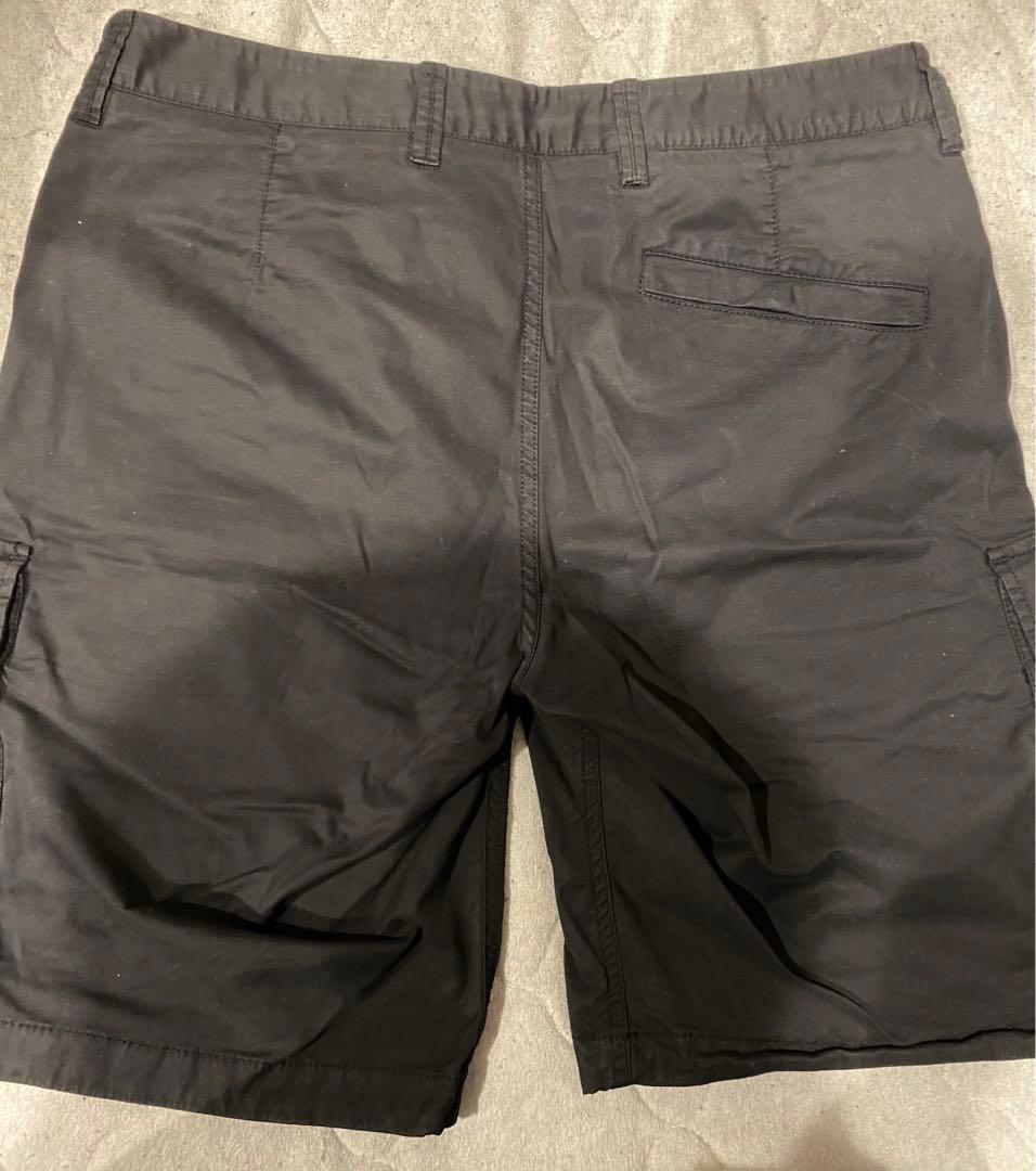 ストーンアイランド ブラックカーゴショートパンツ34