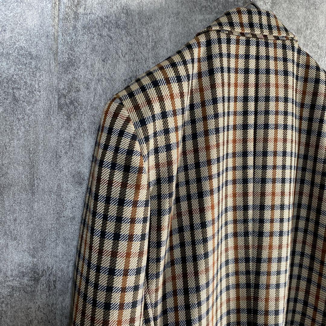 DAKS LONDON 英国　チェック ウールジャケット テーラード 15ABR