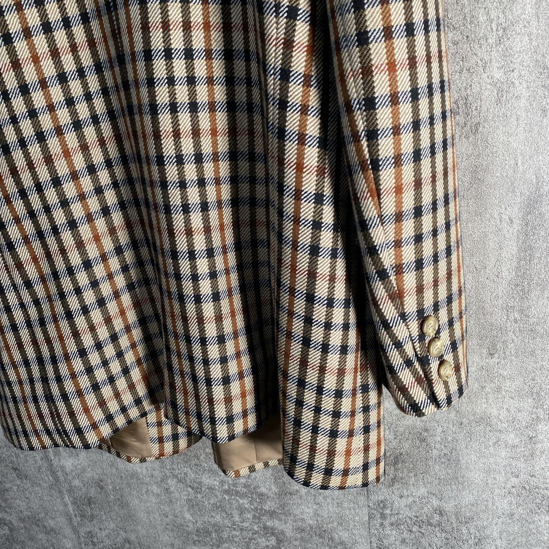 DAKS LONDON 英国　チェック ウールジャケット テーラード 15ABR