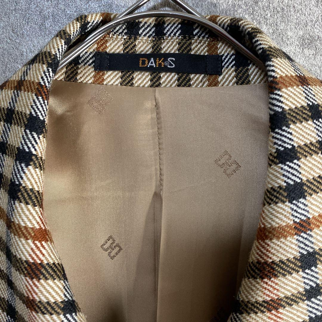 DAKS LONDON 英国　チェック ウールジャケット テーラード 15ABR