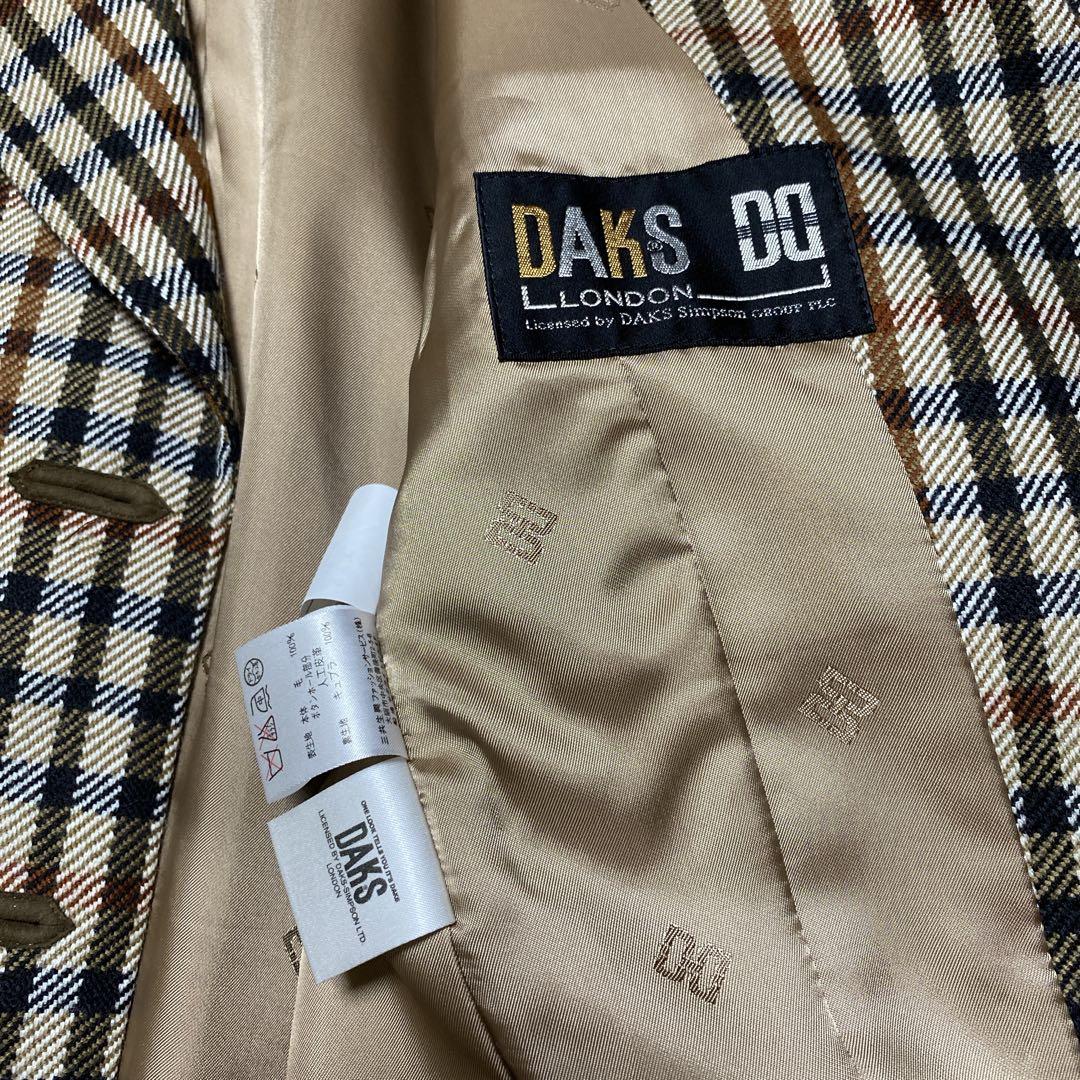 DAKS LONDON 英国　チェック ウールジャケット テーラード 15ABR