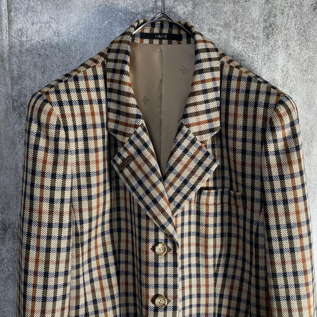 DAKS LONDON 英国　チェック ウールジャケット テーラード 15ABR