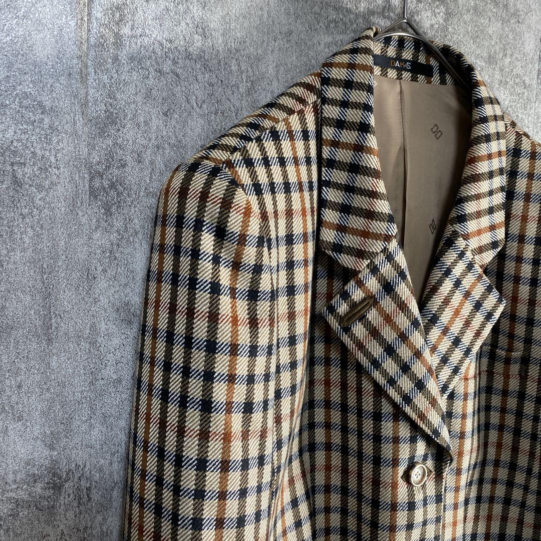 DAKS LONDON 英国　チェック ウールジャケット テーラード 15ABR