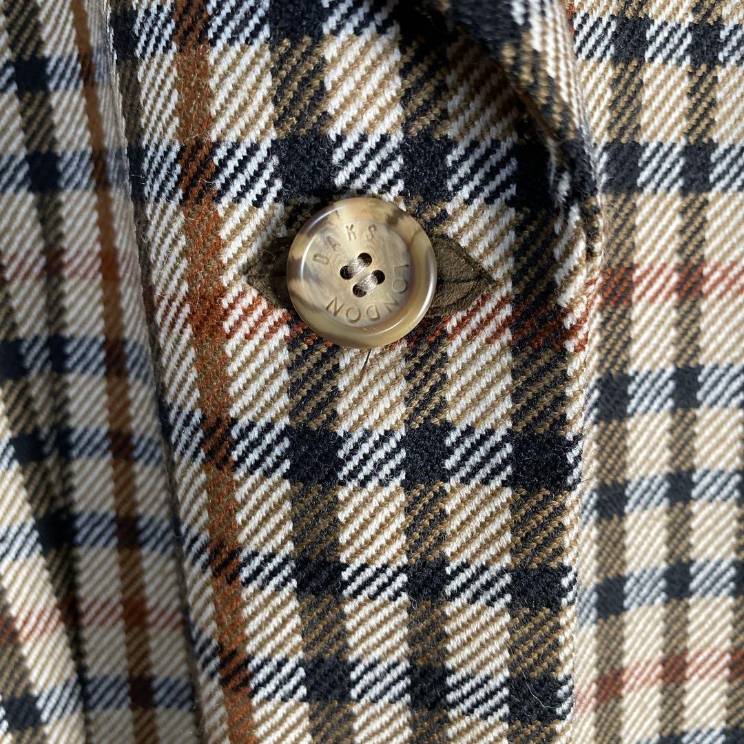 DAKS LONDON 英国　チェック ウールジャケット テーラード 15ABR