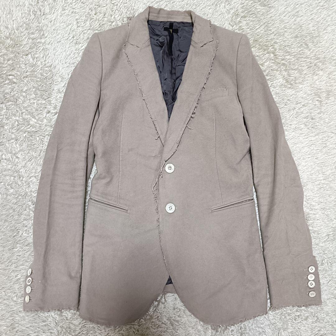 美品 ルグランブルー JK-4 1 テーラードジャケット ベージュ フリンジ