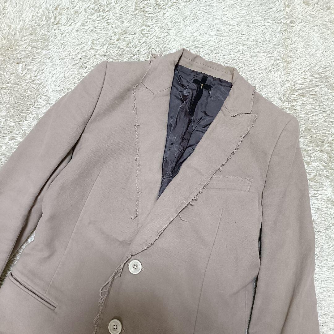美品 ルグランブルー JK-4 1 テーラードジャケット ベージュ フリンジ
