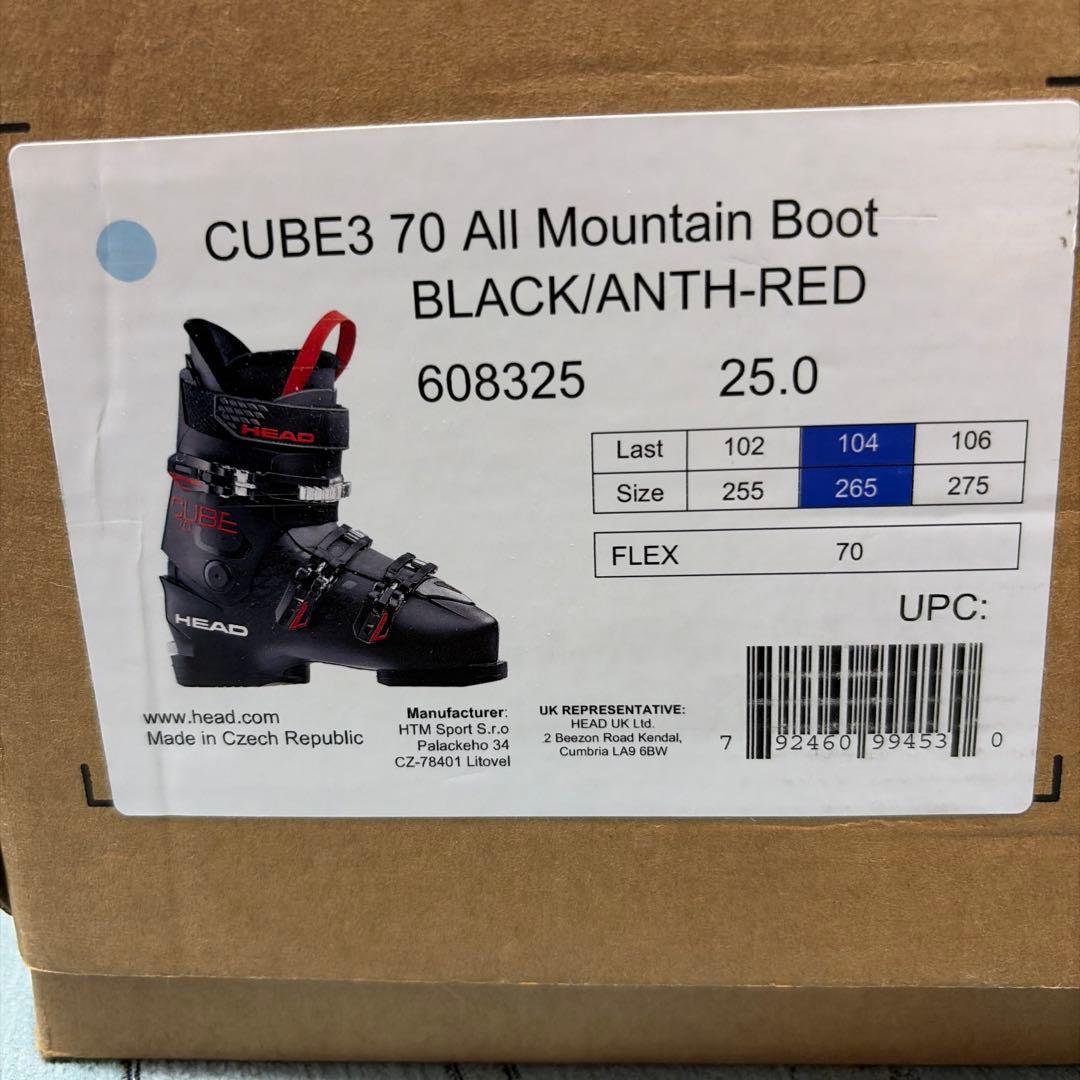 HEAD CUBE3 70 25cm スキー靴