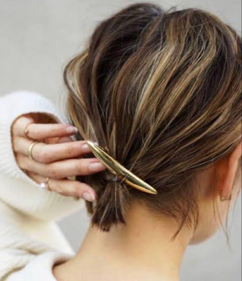 【極美品】LETICIA/レチシア・バレッタ ゴールド