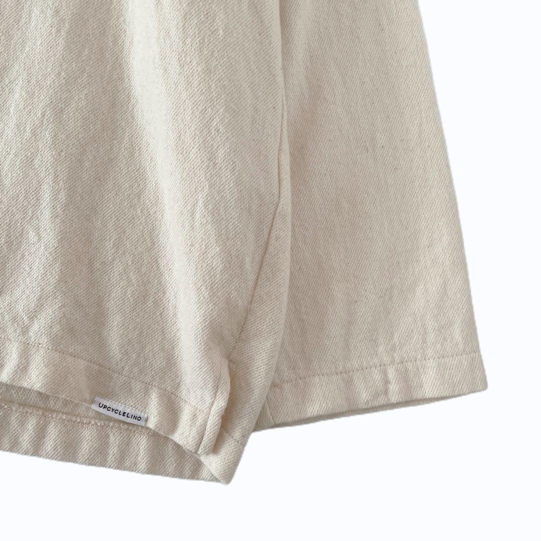 UpcycleLino BASIC ウール混デニム ボートネックプルオーバー