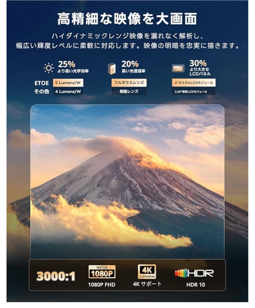 【新品】プロジェクター Google TV Netflix フルHD 天井投影