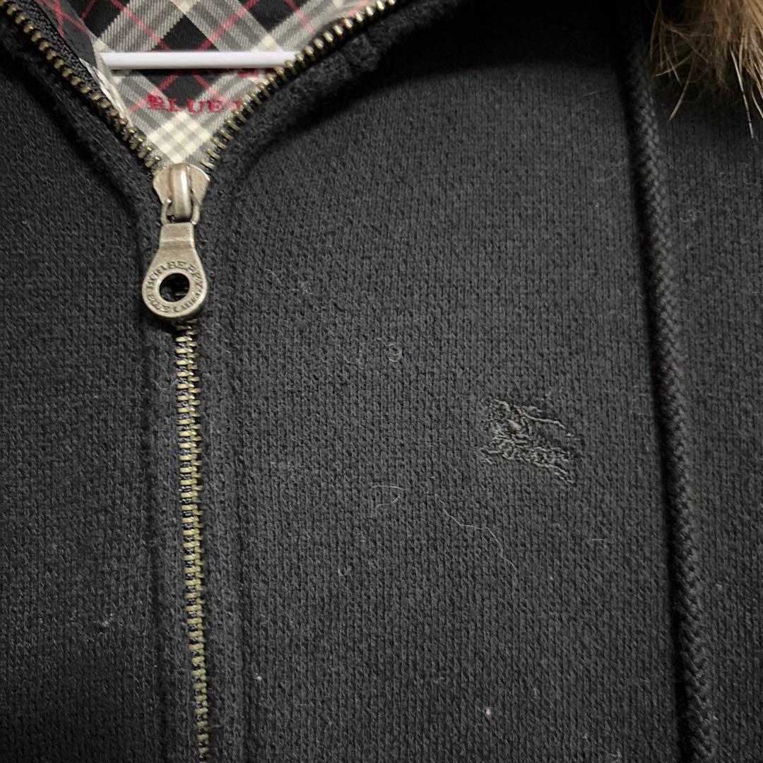 ファー パーカー 平成ギャル y2k バーバリー 黒