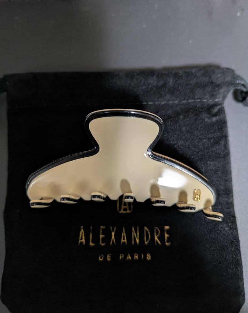 新品未使用品　Alexandre de Paris ベージュ ヘアクリップ