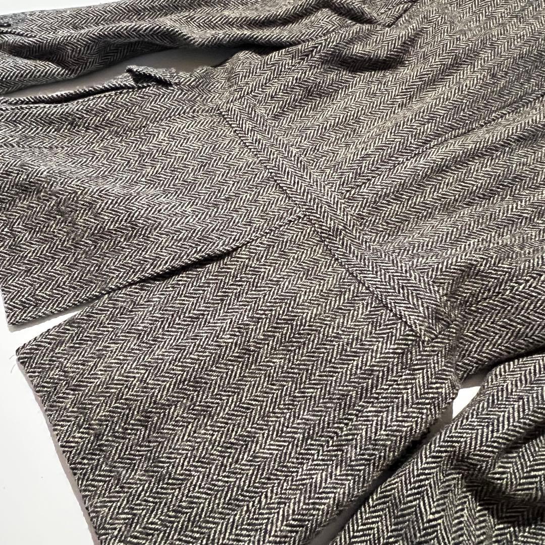 シップスハリスツイードヘリンボーン テーラードジャケット