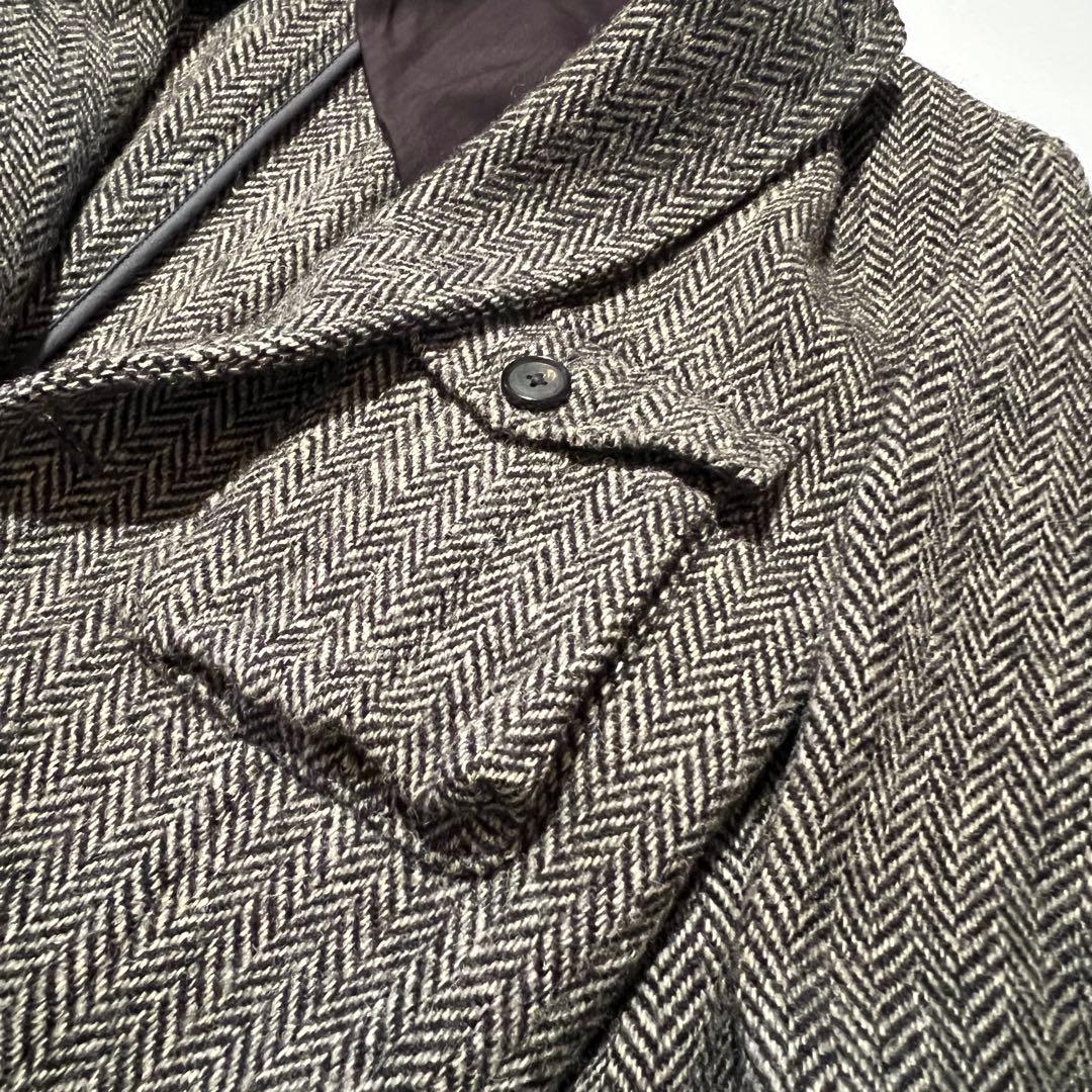 シップスハリスツイードヘリンボーン テーラードジャケット