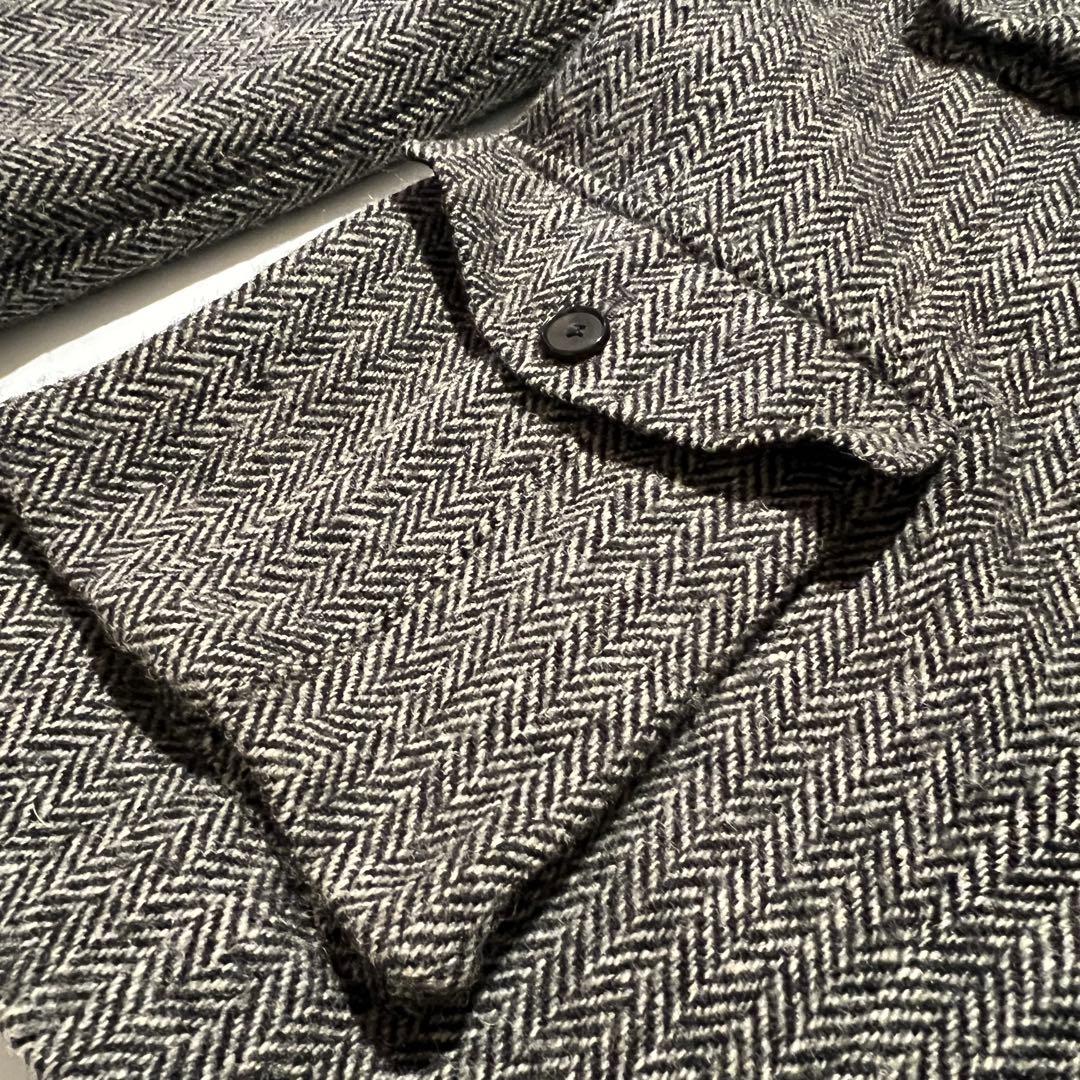 シップスハリスツイードヘリンボーン テーラードジャケット