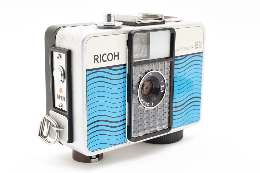 #187 ★良品★ Ricoh E2 オートハーフ　希少色　ラインブルー