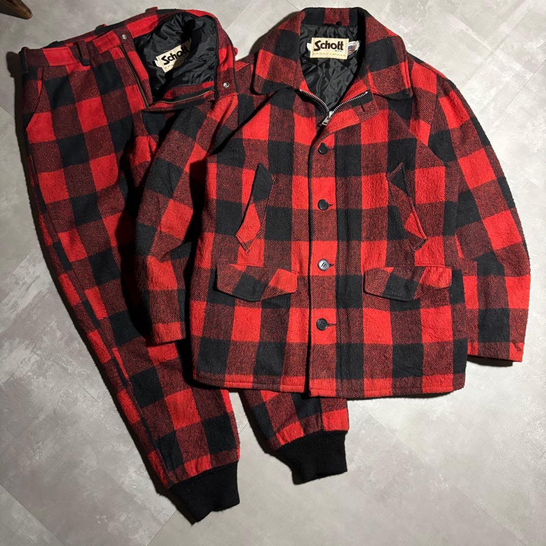 完品 80s - Schott ショット　ハンティングジャケット セットアップ