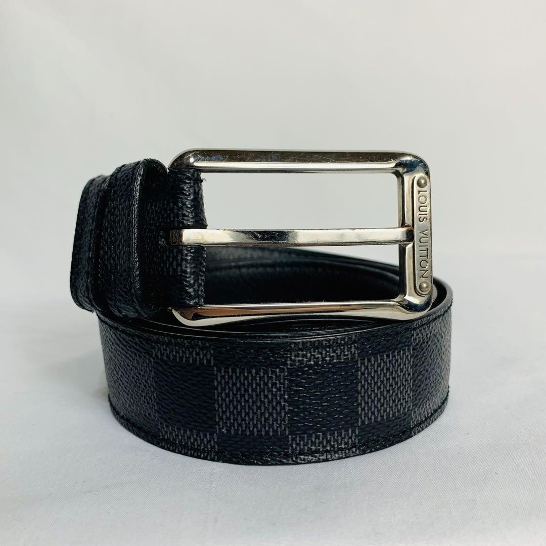 美品　ルイヴィトン　ダミエグラフィット サンチュールシアトル ベルト 黒